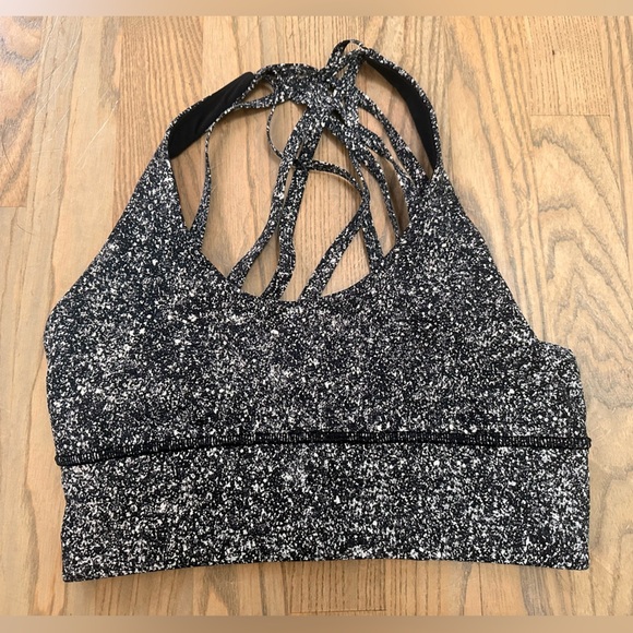 lululemon athletica Other - Lululemon Athletica Free to Be Moved Black and White Strappy Sports Bra